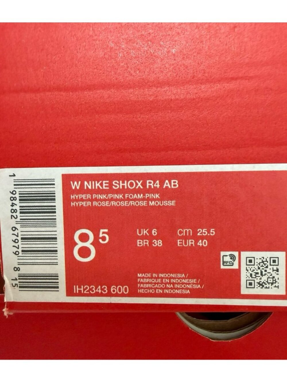 WOMEN'S NIKE SHOX R4 AB IH2343-600 PINK / BLACK SNEAKERS SPORTSWEAR - Picture 8 of 10
